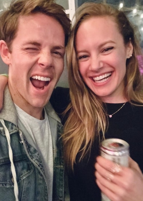 Danielle Savre as seen in a picture taken with actor Lachlan Buchanan in Los Angeles, California in May 2020