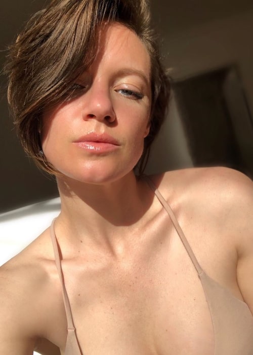 Danielle Savre as seen in a selfie taken in Los Angeles, California in May 2020