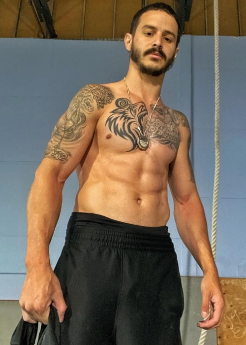 David Rodriguez as seen in a shirtless picture taken in December 2019