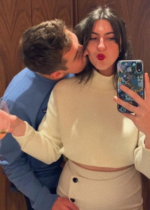 DenisDailyYT as seen in a selfie taken with his girlfriend Gabby O'Hara in February 2020