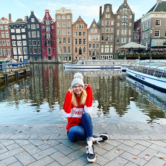 Elise Ecklund as seen while posing for a picture in Amsterdam, the Netherlands in December 2019