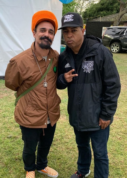 Eric Bobo Correa (Right) posing for a picture alongside Mariano Castro in May 2019