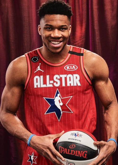 Giannis Antetokounmpo as seen in an Instagram Post in February 2020