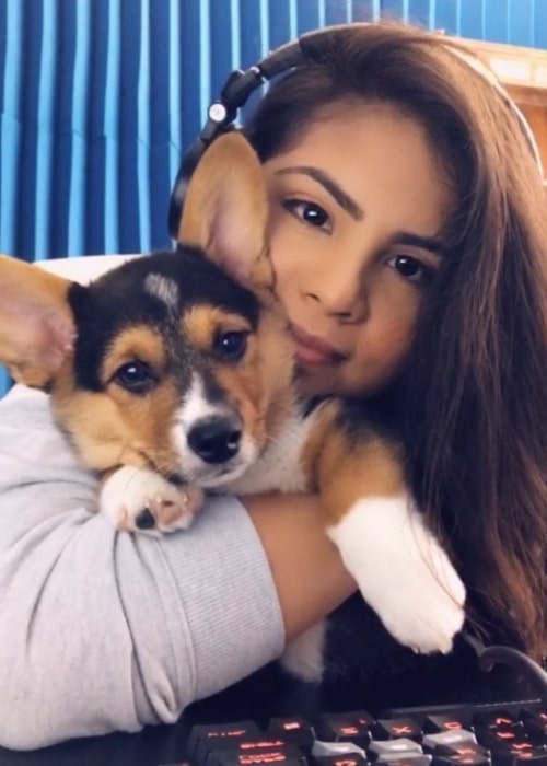 Goldy as seen in a picture taken with her dog in November 2018