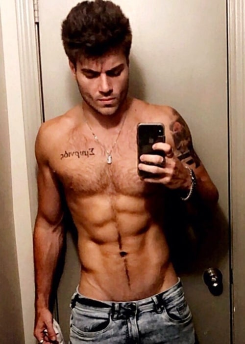 Gus Smyrnios as seen while taking a mirror selfie in Atlanta, Georgia in May 2020