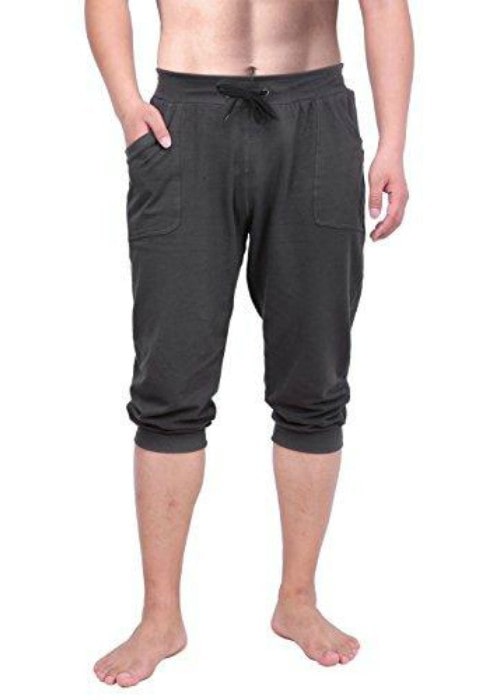 HDE Men’s ¾ Yoga Capri Pants