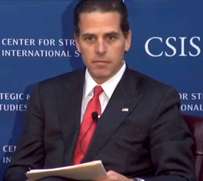 Hunter Biden pictured at the Center for Strategic & International Studies in 2013