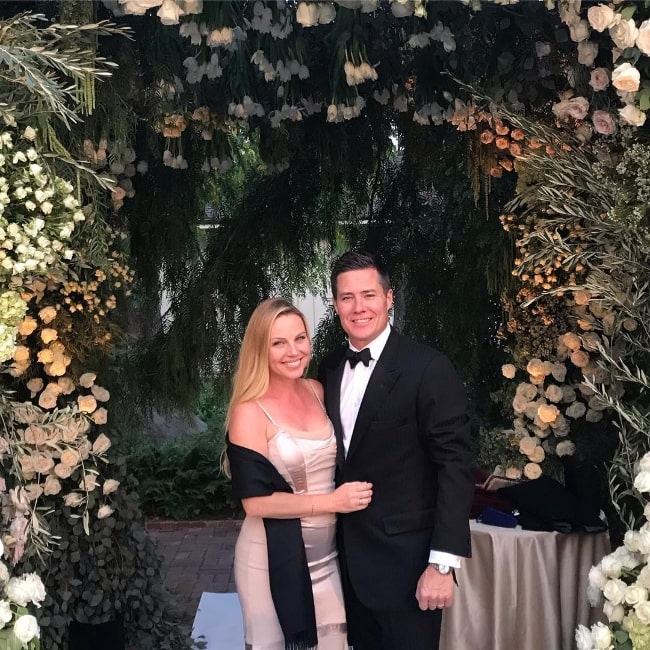 Ivana Božilović posing for a picture alongside Andrew Firestone at Belmond El Encanto in November 2018