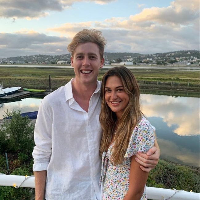 Josh Pieters smiling in a picture alongside Eleanor Butler in Knysna, Western Cape in January 2020