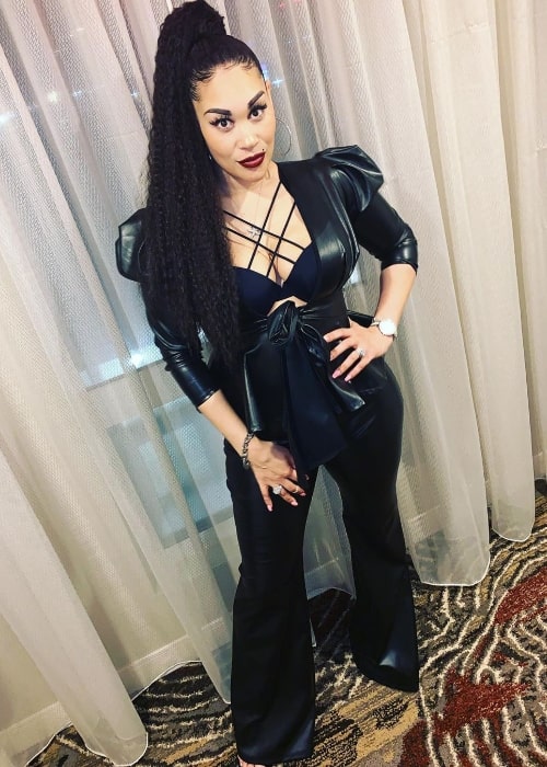 Keke Wyatt as seen while posing for the camera at Macon Centreplex in Macon, Georgia in February 2020