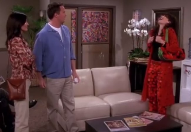 Maggie Wheeler in a still from the sitcom Friends in the past