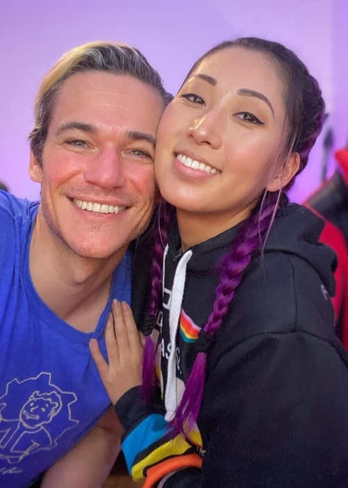 Mari Takahashi as seen in a picture taken with gamer and content creator Peter Kitch in April 2020