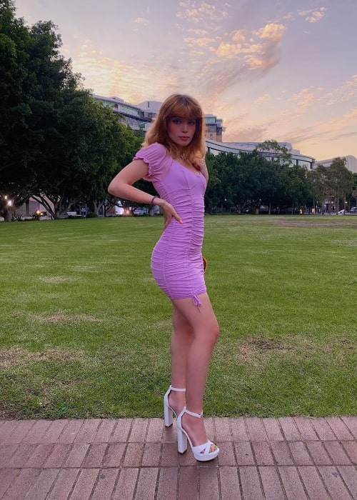 Mia Rodriguez as seen while posing for a picture in March 2020