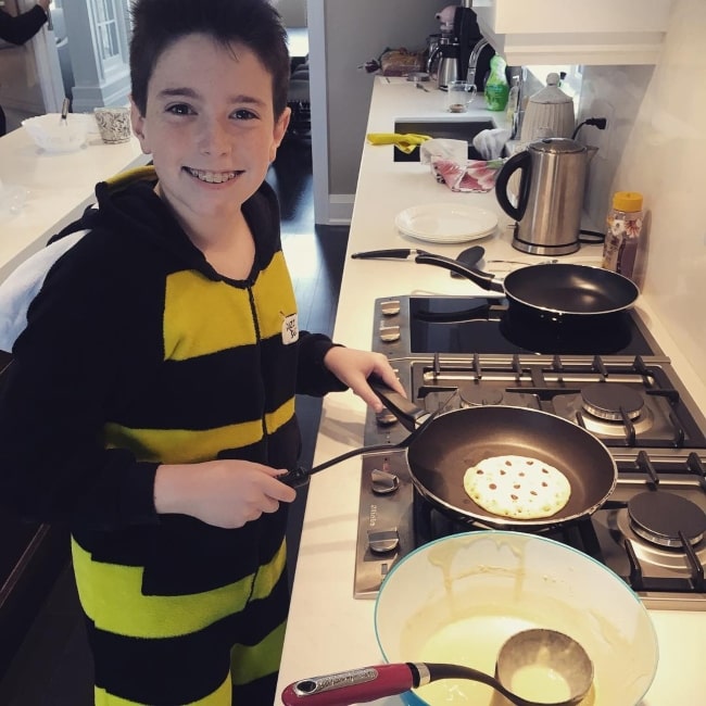 Mr Bee making mouth-watering pancakes in November 2016