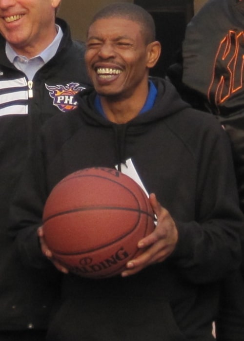 Muggsy Bogues as seen in a picture taken in front of the Sri Shankar Lal Hall on January 9, 2012