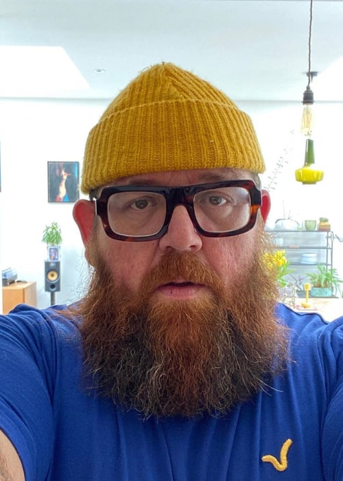 Nick Frost in an Instagram selfie from March 2020