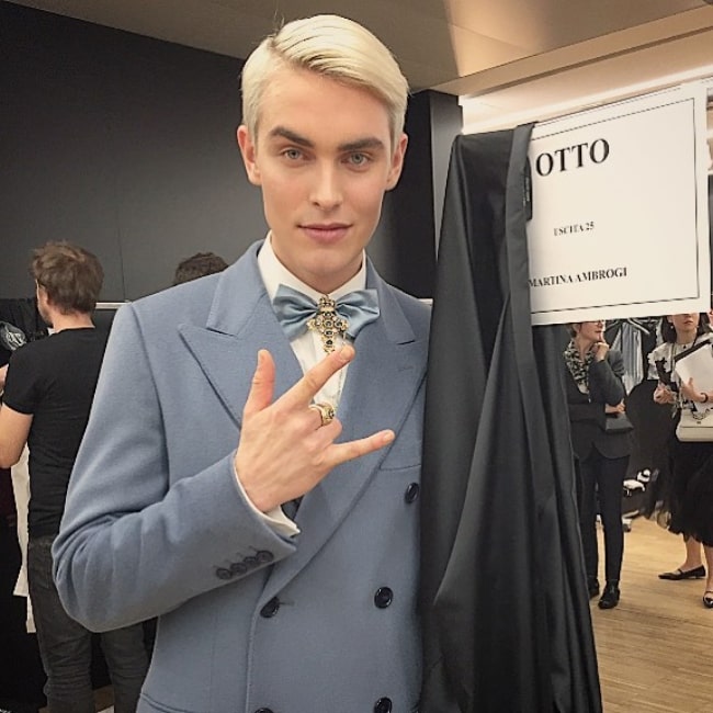 Otto Seppäläinen as seen in a picture taken at a Dolce & Gabbana event in January 2018