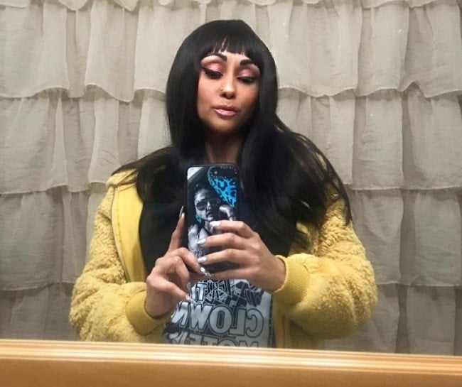 Priya Anjali Rai as seen while taking a mirror selfie in Los Angeles, California in January 2020