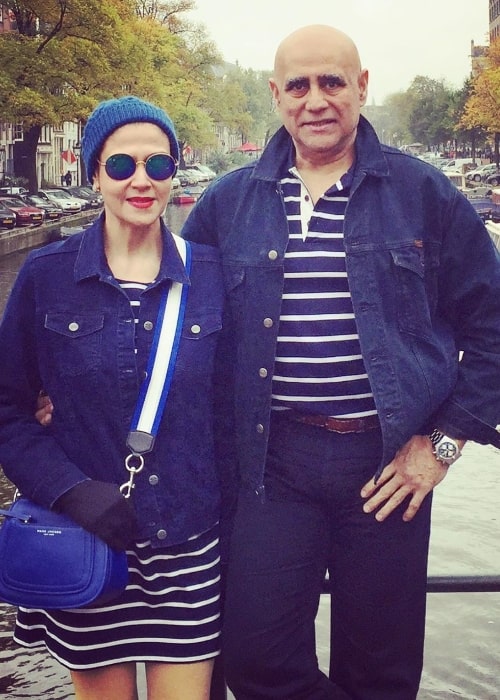 Puneet Issar as seen while posing for a picture with his wife in Amsterdam, Netherlands in October 2019