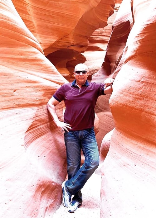 Puneet Issar as seen while posing for the camera at Antelope Canyon in Arizona, United States in October 2019