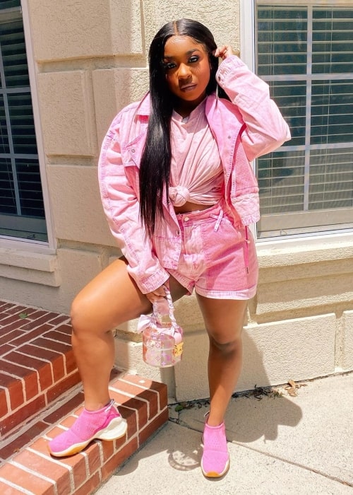 Reginae Carter as seen in a picture sporting an outfit from FashionNova in May 2020