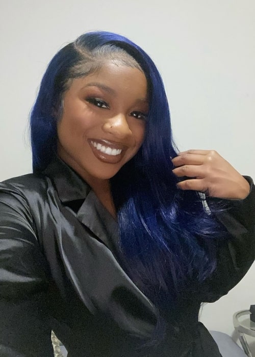 Reginae Carter as seen in a selfie taken in April 2020