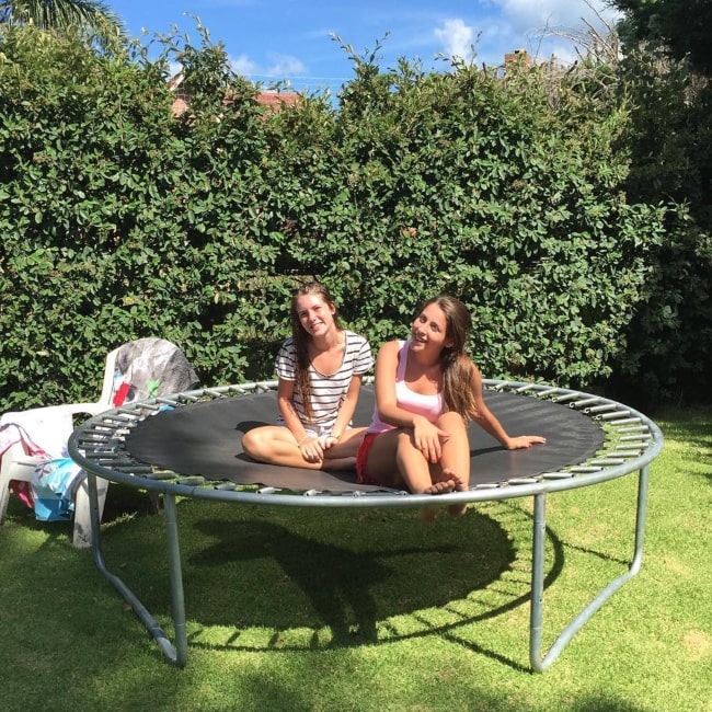 Renata Toscano Bruzón as seen in a picture taken while sitting on a trampoline with her sister in February 2016