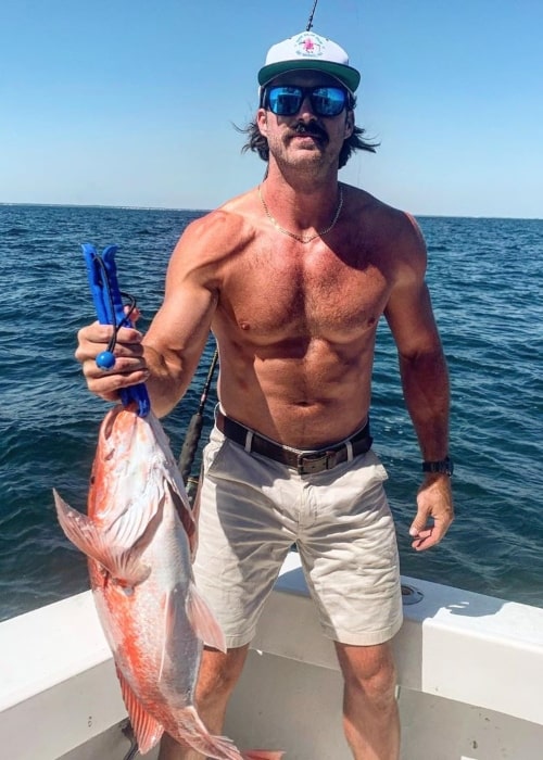 Riley Green as seen in a picture taken while fishing near the Flora-Bama in May 2020