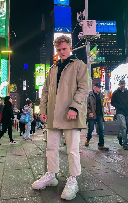 Ryan Trahan as seen while posing for the camera in New York City, New York in October 2019