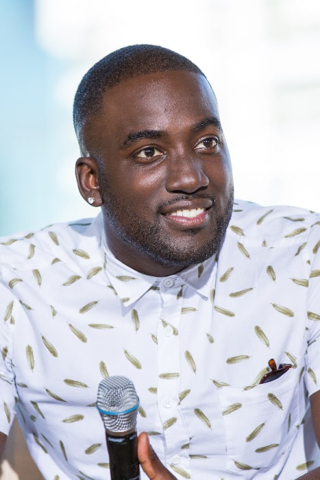 Shamier Anderson at the Wynonna Earp discussion at Camp Conival in San Diego, California in July 2016
