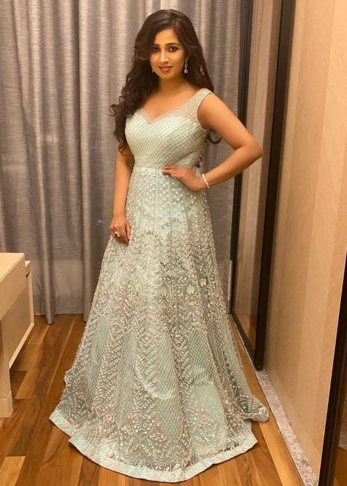 Shreya Ghoshal as seen in an Instagram Post in February 2020