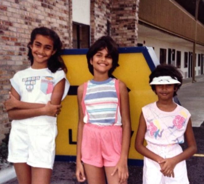 Sona Mohapatra as seen with her sisters during their childhood.