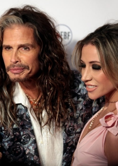 Steven Tyler and Aimee Preston on the red carpet at Celebrity Fight Night XXIV in March 2018