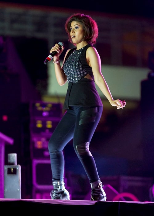 Sunidhi Chauhan as seen in a picture taken in MITE Moodbidri, Mangalore on March 26, 2015