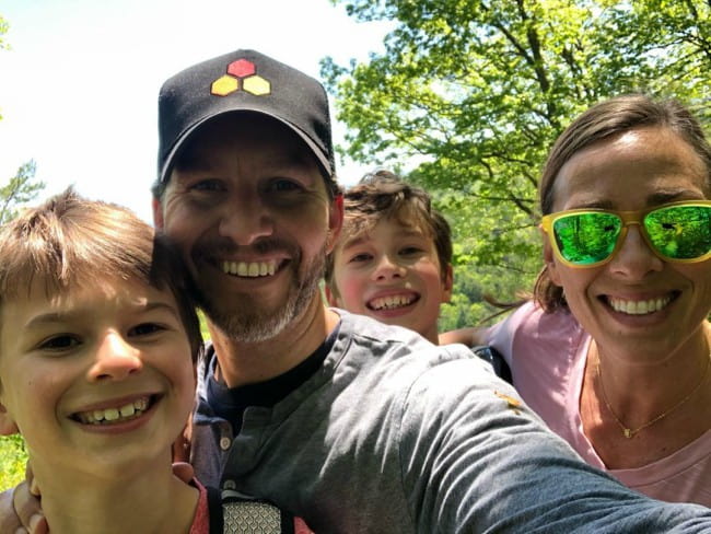 Will Cain with his family as seen in May 2020