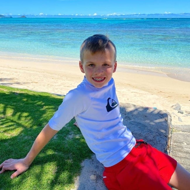 Zac FamilyFunPack as seen in a picture that was taken on a beach in Hawaii in April 2020