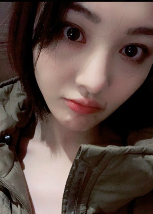 Zheng Shuang in an Instagram selfie as seen in February 2018