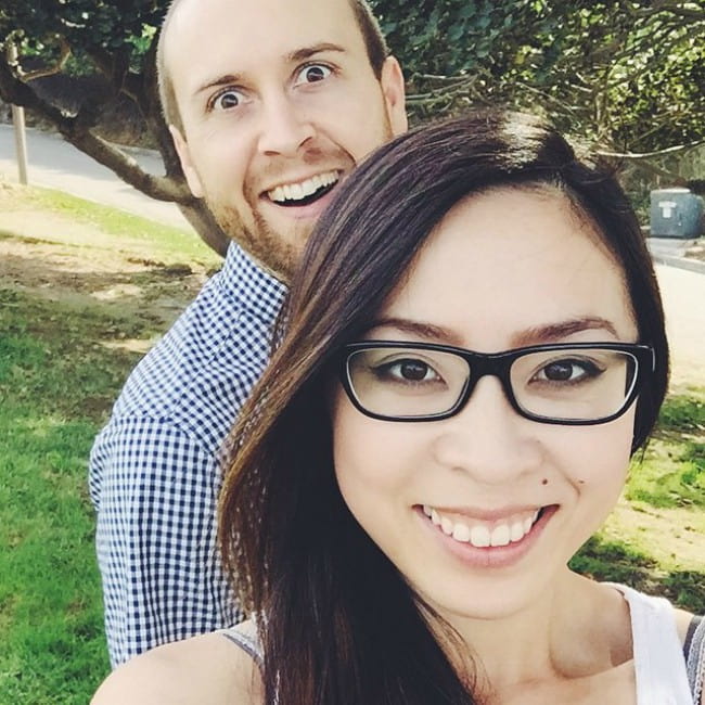 Adam Montoya and Cathy Diep in a selfie in October 2014