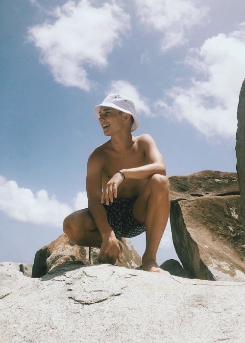 Aidan Merwarth as seen in a picture taken at the U.S. Virgin Islands in July 2019