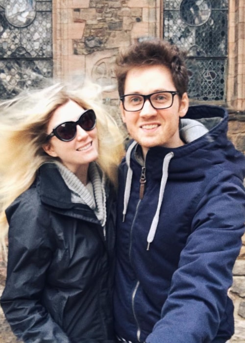 Alex Goot and Elle Fowler, as seen in October 2016