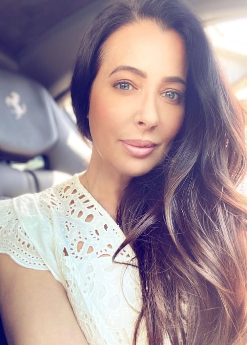 Amy Weber as seen in a selfie taken while driving to Orange County in May 2020