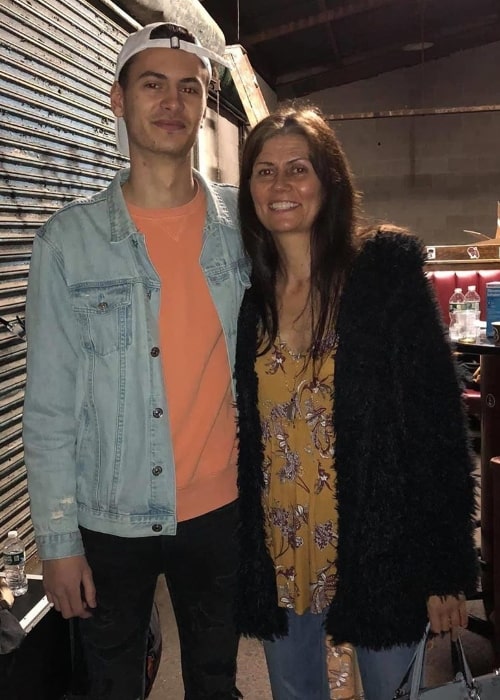 Ant Saunders as seen while posing for a picture alongside his mother