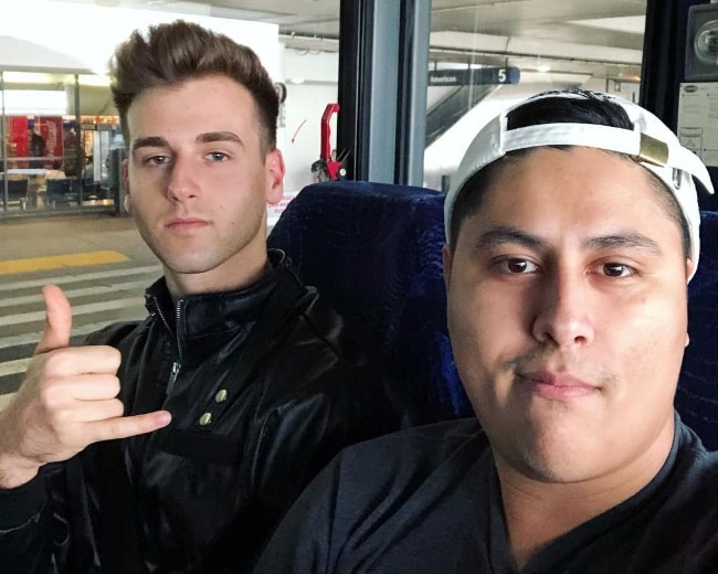 Anthony Rivera (Right) as seen while taking a selfie along with Tal Fishman in September 2018