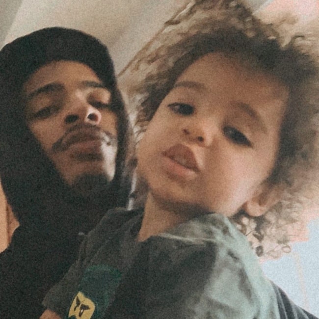 Arin Ray as seen in a picture taken with his son Alia Rose in June 2020