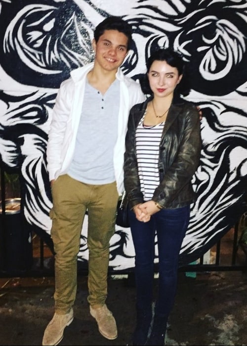 Autumn Wendel in a picture with actor Zach Callison in February 2016