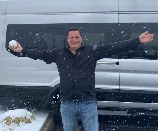 Billy LeBlanc as seen while enjoying the snow in December 2019