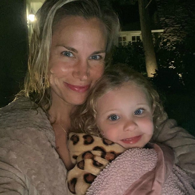 Brooke Burns with her daughter as seen in June 2020