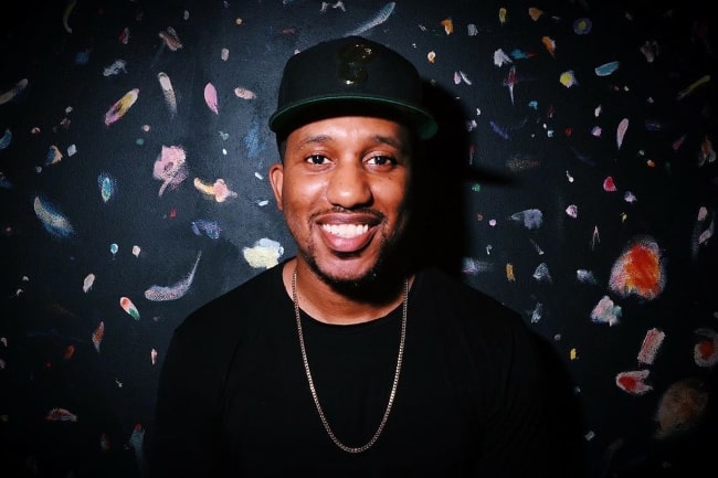 Chris Redd as seen while smiling for a picture in August 2019