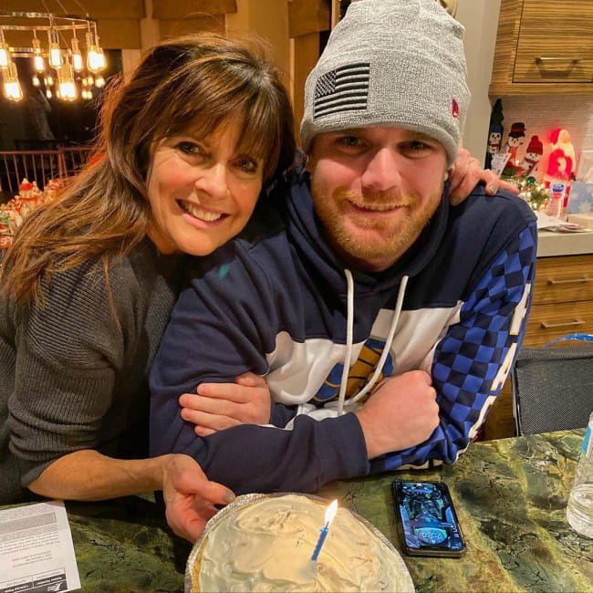 Conor Daly with his mother as seen in December 2019