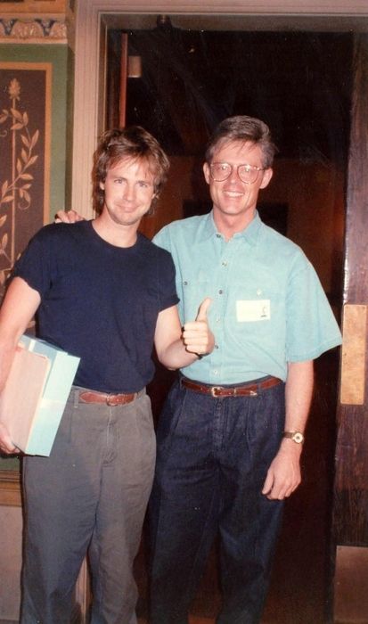 Dana Carvey and Alan Light seen together in 1989